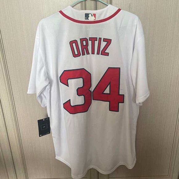 Nike Mens Boston Red Sox David Ortiz #34 White Home Jersey - Picture 4 of 5